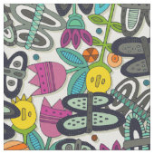 蝶ポップ・アートの園 ファブリック (クローズアップ)