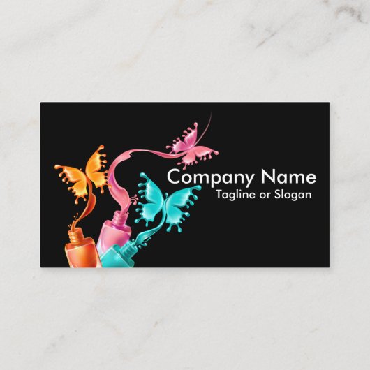 蝶マニキュア 名刺 (裏面)