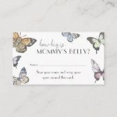 蝶ママの腹の赤ちゃんシャワーの大きさ エンクロージャーカード (正面)