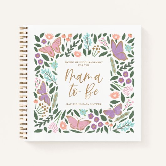 蝶ママへベビーシャワーゲストブック ノートブック (正面)