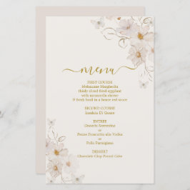 蝶メニューカード