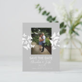 蝶モダンは日付を保存する写真はがき ポストカード (スタンド正面)