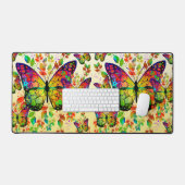 蝶モダンカラフル抽象芸術 デスクマット (キーボード&マウス)