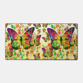 蝶モダンカラフル抽象芸術 デスクマット (正面)