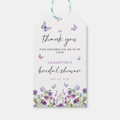 蝶モダンブライダルシャワーウェルカムサイン ギフトタグ (正面)