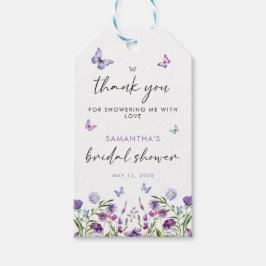 蝶モダンブライダルシャワーウェルカムサイン ギフトタグ