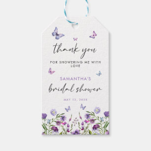 蝶モダンブライダルシャワーウェルカムサイン ギフトタグ