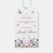 蝶モダンブライダルシャワーウェルカムサイン ギフトタグ (正面)