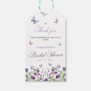 蝶モダンブライダルシャワーウェルカムサイン ギフトタグ