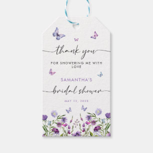 蝶モダンブライダルシャワーウェルカムサイン ギフトタグ