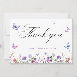 蝶モダンブライダルシャワーウェルカムサイン サンキューカード