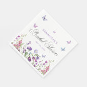 蝶モダンブライダルシャワーウェルカムサイン スタンダードランチョンナプキン (角)