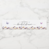 蝶モダンブライダルシャワーウェルカムサイン ペットボトルラベル (シングルラベル)