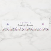 蝶モダンブライダルシャワーウェルカムサイン ペットボトルラベル (シングルラベル)