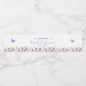 蝶モダンブライダルシャワーウェルカムサイン ペットボトルラベル (シングルラベル)