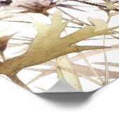 蝶モダンブライダルシャワーウェルカムサイン ポスター (角)