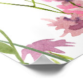 蝶モダンブライダルシャワーウェルカムサイン ポスター (角)