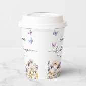 蝶モダンブライダルシャワーウェルカムサイン 紙コップ (左)