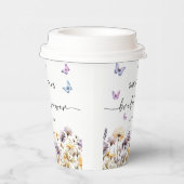 蝶モダンブライダルシャワーウェルカムサイン 紙コップ (右)