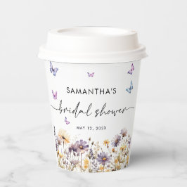蝶モダンブライダルシャワーウェルカムサイン 紙コップ