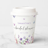 蝶モダンブライダルシャワーウェルカムサイン 紙コップ (裏面)