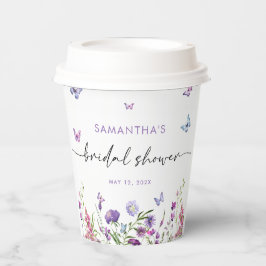 蝶モダンブライダルシャワーウェルカムサイン 紙コップ