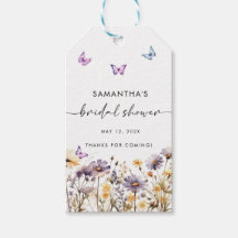 蝶モダンブライダルシャワーサンキュー