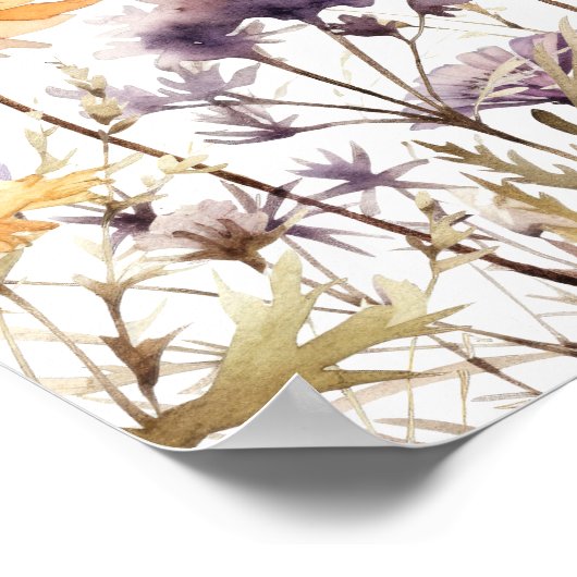 蝶モダンブライダルシャワーミモサバー標識 ポスター (角)