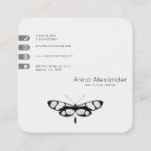 蝶モダン呼び出しカード コーリングカード (裏面)