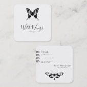 蝶モダン呼び出しカード コーリングカード (正面/裏面)