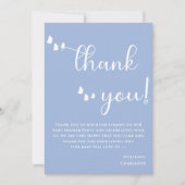 蝶モダン書ミニマル道ベビーシャワー サンキューカード (正面)