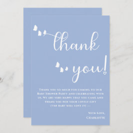 蝶モダン書ミニマル道ベビーシャワー サンキューカード