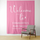 蝶モダン書道赤ちゃんシャワー背景 タペストリー (インサイチュ)