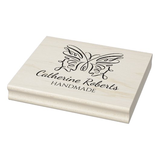 蝶モダン製カスタム手作り大型 ラバースタンプ (スタンプ)