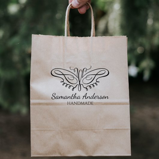 蝶モダン製カスタム手作り大型 ラバースタンプ