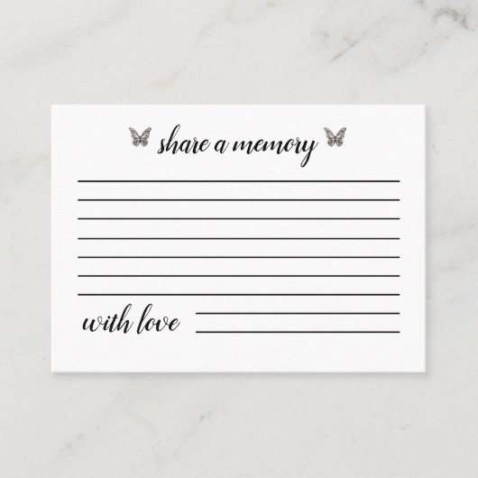 蝶モダン |共有Aメモリカード 名刺 (正面)