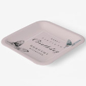 蝶モダンANYマイルストーンアダルト誕生日 ペーパープレート (傾斜あり)