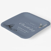 蝶モダンANYマイルストーンアダルト誕生日 ペーパープレート (傾斜あり)