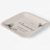 蝶モダンANYマイルストーンアダルト誕生日 ペーパープレート (傾斜あり)