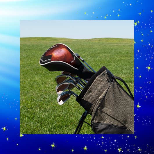 蝶モノグラムの星雲 – ピンクオレンジ | ゴルフヘッドカバー