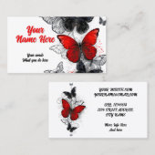 蝶モルフォと（昆虫）オオカバマダラ、モナーク 名刺 (正面/裏面)