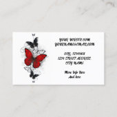 蝶モルフォと（昆虫）オオカバマダラ、モナーク 名刺 (裏面)