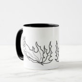 蝶ラインスケッチのコーヒー・マグ マグカップ (正面左)