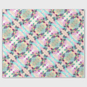 蝶ラッカラフルピング紙水色 ラッピングペーパー (フラット)