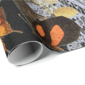 蝶ラッピングアンティーク付き紙 ラッピングペーパー (ロールコーナー)