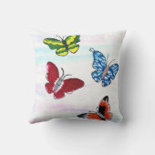 "蝶ラベル"ソファ枕 クッション (裏面)