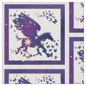 蝶ランニング2つのあるのペガサス ファブリック (クローズアップ)