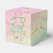 蝶レインボーフラワー17thバースデーパーティー フェイバーボックス (裏面サイド)