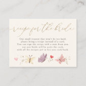 蝶レシピフォーザブライドブライダルシャワー エンクロージャーカード (正面)