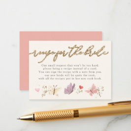 蝶レシピフォーザブライドブライダルシャワー エンクロージャーカード